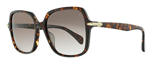 Rag & Bone 1048/G/S Sunglasses - Dark Havana Brown Gradient Square 55mm New & Authentic