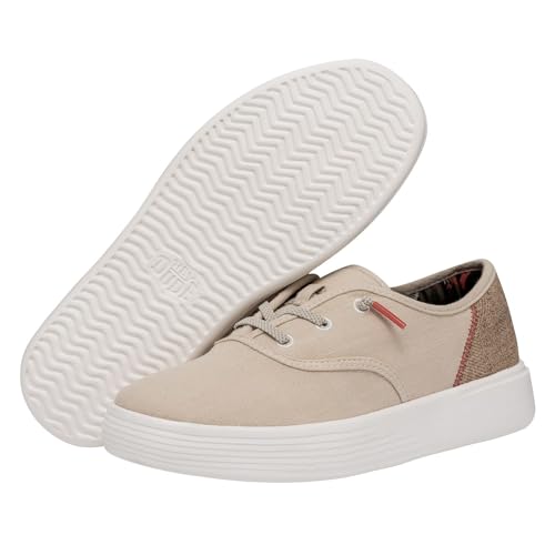 Hey Dude Men's Conway Craft Linen White Size 9 I Men's Shoes I Men's Slip-on Loafers I Comfortable & Light-Weight3