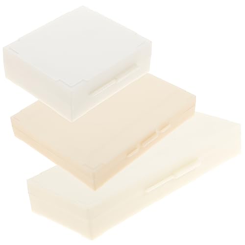 KICHOUSE 3pcs Double Row Slide Cassette Microscope Slide Storage Tool Tray Microscope Slide Container Microscope Slide Plates Microscope Slides Microscope Slide Dispenser Paper White