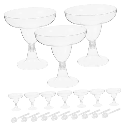 Unomor 10 Sets Dessert Cup Tiramisu Cup Replaceable Mousse Cup Party Pudding Cup Household Pudding Cup Party Supplies Portable Pudding Cup Delicate Mousse Cup Transparent