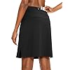 Viodia Women's 20" Knee Length Skorts Skirts Athletic Tennis Golf Skirt for Women Modest Sports Casual Summer Skirt with 5 Pockets Black