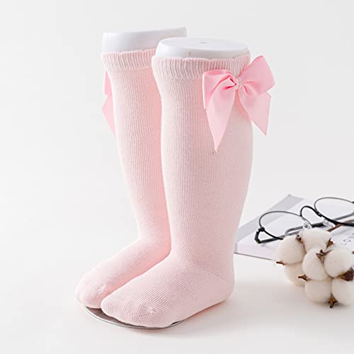 Baby Girls Bow Knee High Socks Toddler Leggings Ruffle Uniform Stockings Long Cotton Tube Socks Infant Dress Socks2
