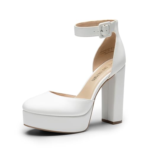 DREAM PAIRS Escarpins Femme Talon Haut Sexy, Chaussures à Talon Plateforme, Look Élégant pour...