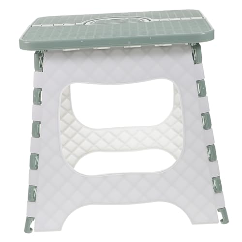 Happyyami Portable Collapsible Plastic Folding Chair Lightweight Outdoor Stool for Home Use Skid Foot Pads Space Saving Design for Hiking Fishing Travel and More Green