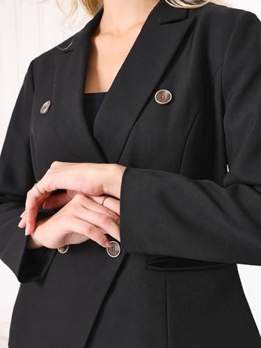 Women's Blazers Work 2025 Business Double Breasted Dressy Formal Suit Blazer4