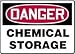 Chemical Storage 14X20 Adhesive Vinyl Sign