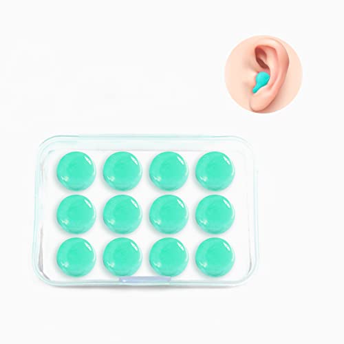 Tapones Oidos, 6 Pares Tapones Oido Ruido Con Cancelación De Silicona Moldeable Reutilizables, Protección Auditiva Para Dormir Ronquidos Viajar (Verde) Cover