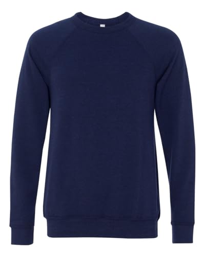 Bella Canvas Sponge Fleece Crew Neck Sweatshirt (3901) Deep Heather/Navy, 2XL