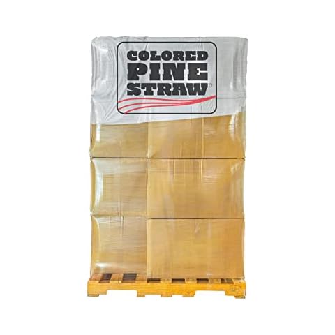 Longleaf Pine Straw Loose in Box for Landscaping - Non-Colored – 12 Boxes Per Pallet - Covers Up to 1,080 Square Feet Cover