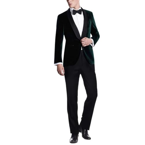 Men's Fleece Shawl Tuxedo - One Button Jacket Pants | Prom Wedding Party