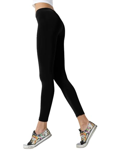 Intimidea - Leggings in Cashmere da Donna, Caldi e Morbidi, 610776 (Nero, L/XL)