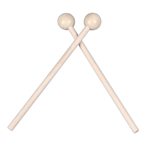 2 piezas de baquetas para tambor Ethereal de madera maciza, cabeza redonda, largas (62 x 2 cm) miniatura 2