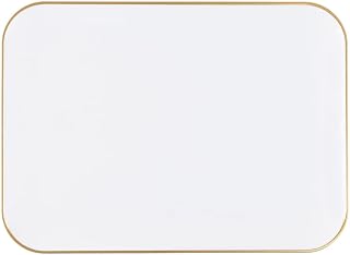 Organic Rectangle Tray - 11" x 8" - White, Plastic, Case Pack of 48 - Buffets, Catering, Parties, Everyday Use