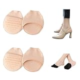 SooGree Ball of Foot Cushion Socks Seamless Toe Topper Socks Half Forefoot Socks Non-Slip Pain Relief Toe Half Socks
