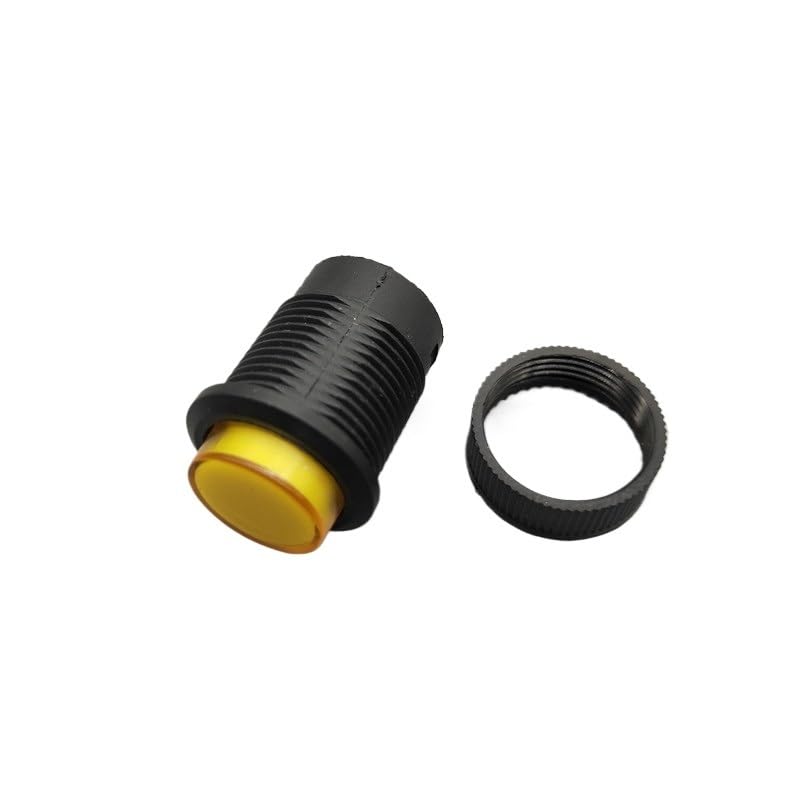 5Pcs 16mm R16-503AD Yellow LED Light Push Button Switch Self-locki