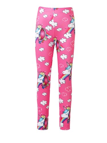 Linjinx Kids Girls Cartoon Printed Athletic Leggings Footless Tights Trousers Spring Autumn Casual Stretch Pants