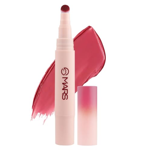 Image of MARS Lip Fuzz Blurring Lip Cream with Cushion Tip Applicator | Paraben-Free | Air-Soft Matte Lipstick | Blurred Finish | One Swipe High Color Payoff | 3 ml (03-WARM WHISPER)