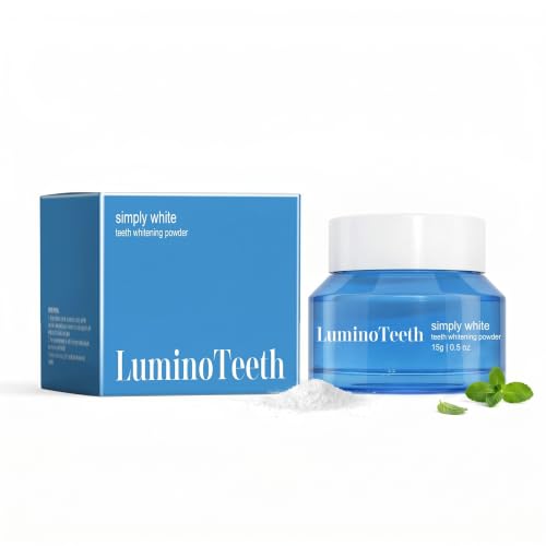Official LUMINOTEETH Teeth Whitening Powder - Teeth Whitening Powder with Hydroxyapatite - Removes Stains - No Sensitivity - Breath Freshener Coffee Stain Remover -Strengthens Enamel & Gums