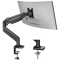 BONTEC Supporto Monitor Schermi da 13″ a 32″, Braccio Regolabile per Schermi fino a 9 kg, Rotazione a 360°, Inclinazione e Altezza Gas Regolabili, Gestione dei Cavi, VESA 75/100 mm