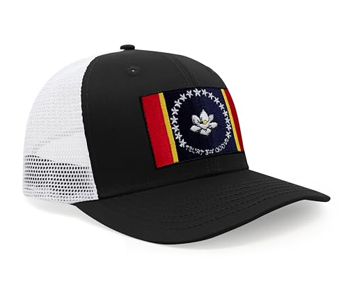 Image of International Tie State Hat for Men and Women, Adjustable Snapback Trucker Baseball Cap with Embroidered Patch
