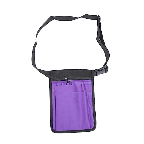 Gadpiparty Bolsa de cintura médica bolsa para enfermeras Bolsa de cinturón de herramientas de enfermería Bolsa Organizadora de Enfermera bolsa de lactancia Tela Oxford 600d Púrpura