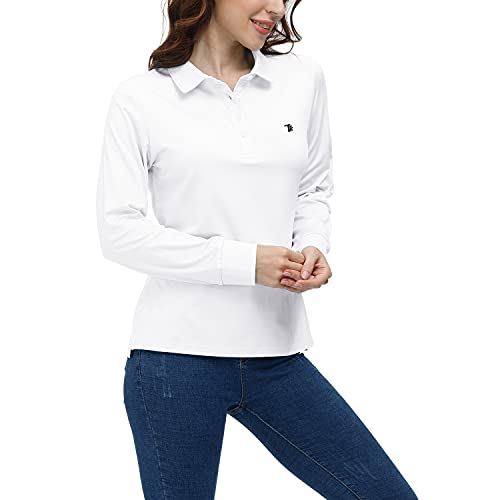 AIRIKE Golf Polo Shirts for Women Long Sleeve Colourful Quick-Dry Workwear & Activewear-Womens Athletic Apparel2