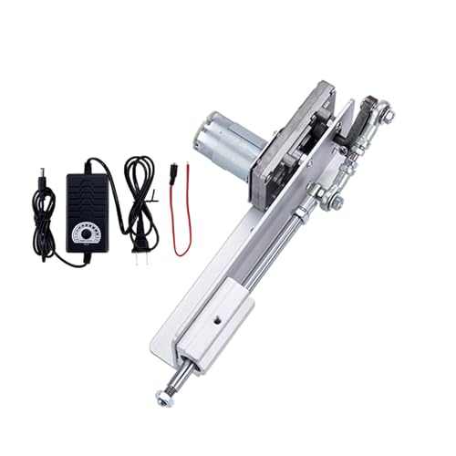 CFWWSAQ Motor Puerta Corredera Motor Lineal de Ciclo Alternativo, CC de 12V/24V, Carrera de actuador Lineal, Engranaje de 20-80MM, telescópico Ajustable con Controlador de Velocidad(24V 8-45rpm,2)