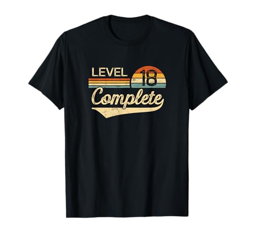 Level 18 Complete Vintage 18th Wedding Anniversary T-Shirt