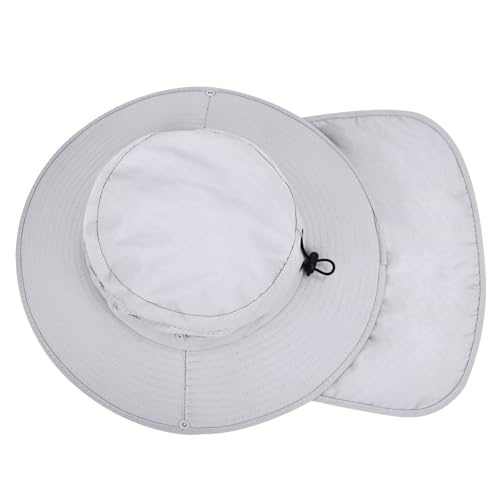 Image of Sun Hats for Men Women, UPF50+ Protection Safari Hat,Wide Brim Fishing Hat with Neck Flap,Bucket Hats for Beach Hiking