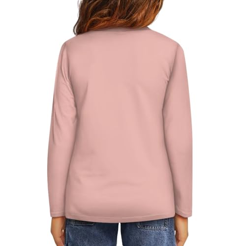 Image of Girls Basic Tee Shirts Outdoor Long Sleeve Shirt Winter Clothes Size 3-16 Top Fall Clothes Gift for Holiday