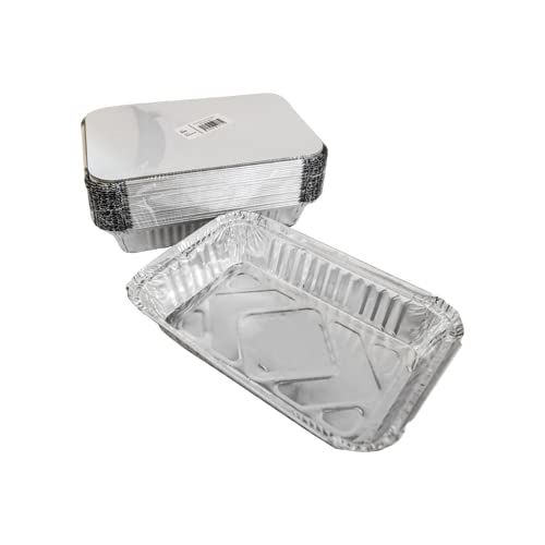 Cleaning Superstore Aluminum Container with Lids, 890 CC - 25 Pieces