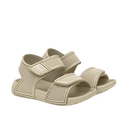 Robeez First Kicks Baby Girl and Unisex Sandals for Infant/Toddlers - 0-24 Months, River Gem Champagne, 12-18 Months