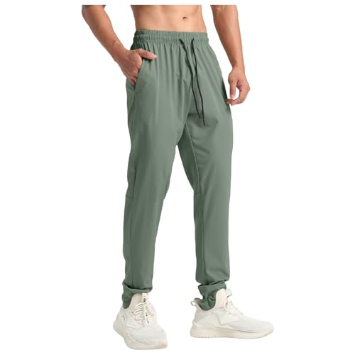 Men's Plus Size Casual Pants Elastic Waist Drawstring Jogger Tapered Leg Pants Breathable Trousers Outdoor Work Pant
