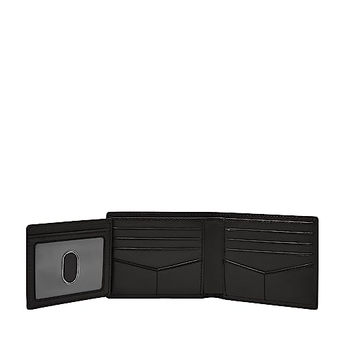 Fossil Men's Derrick RFID-Blocking Leather Bifold Wallet with Flip ID Window for Men - Image 4