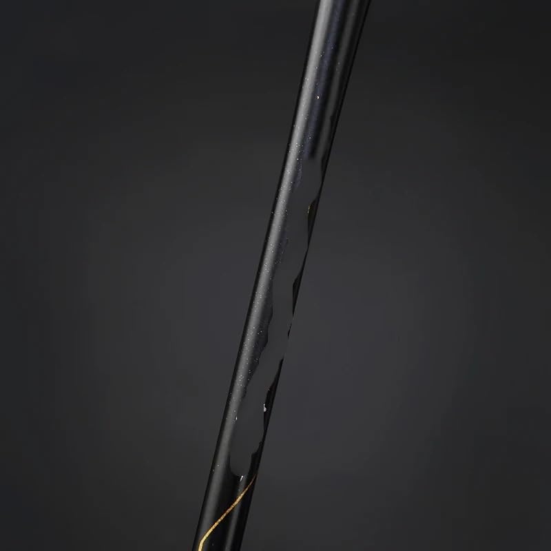 Badminton Set Raqueta de bádminton Attack Racket Black Gold, Individual, Carbono, Profesional