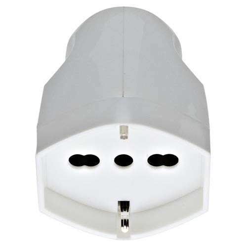Vimar RI.00225B Mobile Socket Large SICURY 2P+T 16A 250V ~ Universal Standard Italian P40 Axial Cable Outlet White