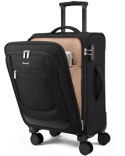 Image of LOVEVOOK Carry On Luggage 22x14x9 Airline Approved 22inch Softside Suitcase