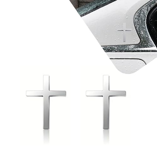 3D Christian Cross Car Decal - Metal Jesus Stickers for...