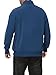 TUREFACE Quarter Metal Button Collar Sweatshirt for Mens Corduroy Warm Fashion Shirts for Causal Workout Wearing Haze Blue Medium