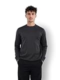 Motif : uni Celio Pull en coton noir uni coupe régulière pour homme, Noir, 40