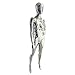 Only Hangers Chrome Female Standing Mannequin with Glass Base