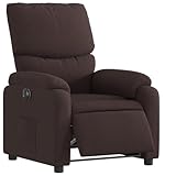 ZIRLANLV Sessel Verstellbare Rückenlehne, Relaxsessel mit Vibrationsfunktion, Massagesessel, Fernsehsessel, Liegesessel, Polstersessel, Ruhesessel(Weinrot) (Dunkelbraun #27)
