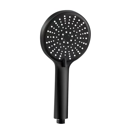 BILIKEYU High Pressure Handheld Showerhead With 5 Spray Modes Filtered Shower Head Water Heater Filter Large Panel Shower Nozzle Luxury Design For Bathroom Gym Senior Hotel Pool Tool (Black, One Size)