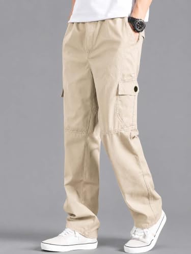 Image of Lymio Cargo for Men || Cotton Cargo Pant || Drawstring Waist Pant (Also Available in Plus Sizes) (117-120)