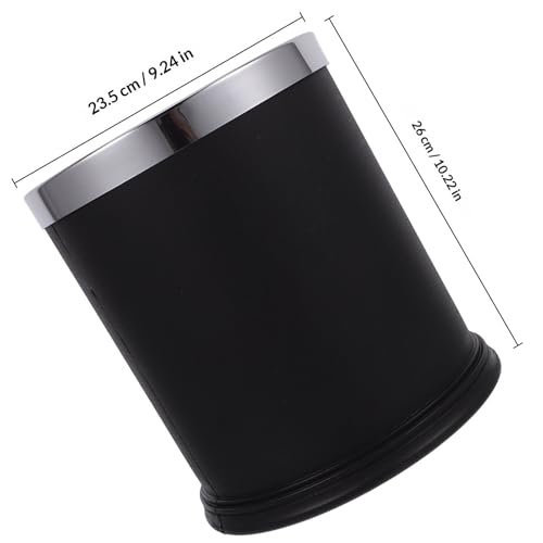 Cubo de basura resistente de plástico espacioso color negro 2