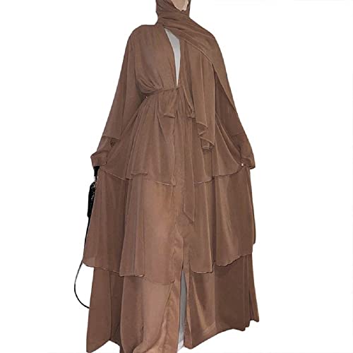 Caftan musulman premium en mousseline style dubaï pour grande occasion