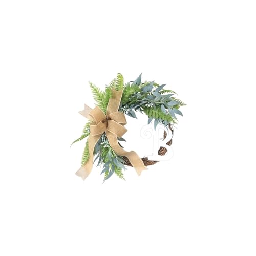 Décoration de porte de Noël en lot de 2 avec couronne de fleurs résistante aux intempéries