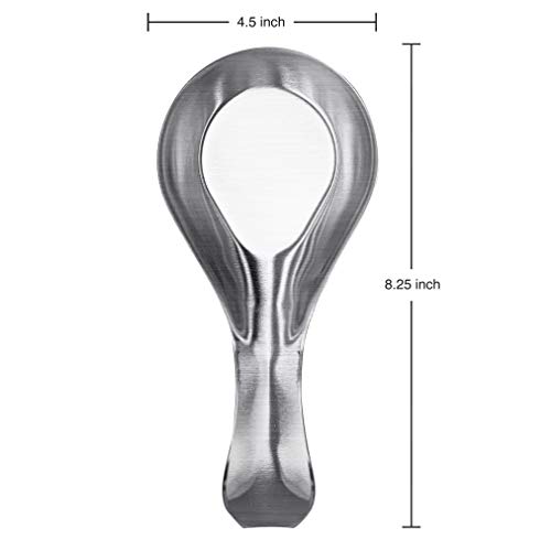 Oggi 7048. Stainless Steel Spoon Rest- Long Handle Holds Kitchen Utensils In Place thumb #7