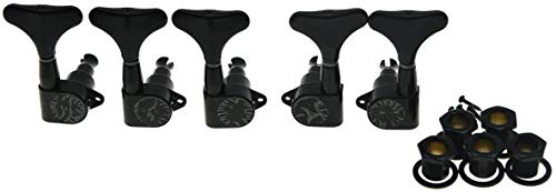 Dopro Black 2+3 Sealed Bass Tuners 2L3R Tuning Keys Pegs 5 String Bass Guitar Machine Heads