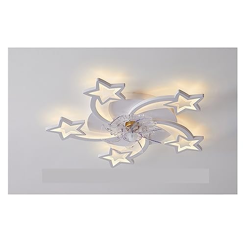 Ventilateur de plafond avec lampe LED pour chambre d'enfant salon moderne salle à manger Fan H 100